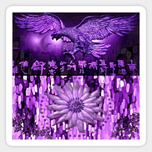 The Purple Eagle Has Landed Sticker